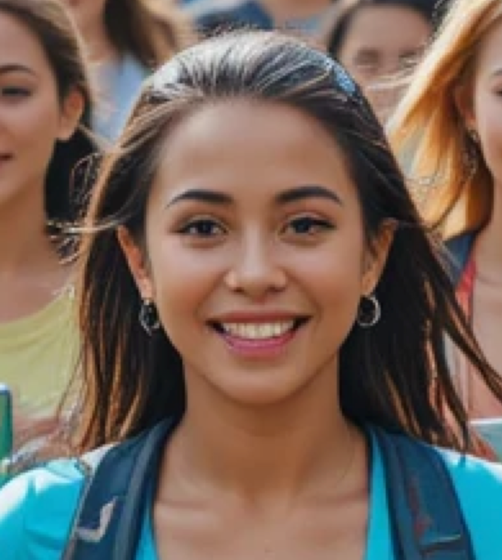 Happy healthy young woman digital movement innovation foundation